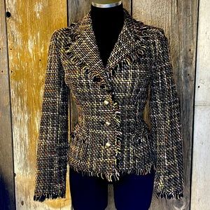 Lisa Z tweed jacket blazer coat sz 6. (8)
